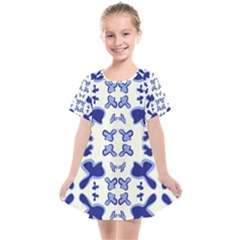 Abstract Pattern Geometric Backgrounds   Kids  Smock Dress by Eskimos