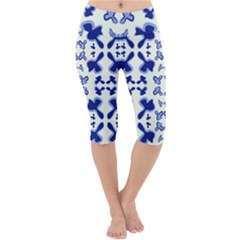 Abstract Pattern Geometric Backgrounds   Lightweight Velour Cropped Yoga Leggings by Eskimos