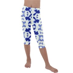 Abstract Pattern Geometric Backgrounds   Kids  Lightweight Velour Capri Leggings  by Eskimos