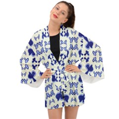 Abstract Pattern Geometric Backgrounds   Long Sleeve Kimono by Eskimos