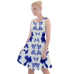 Abstract Pattern Geometric Backgrounds   Knee Length Skater Dress by Eskimos