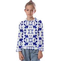 Abstract Pattern Geometric Backgrounds   Kids  Frill Detail Tee