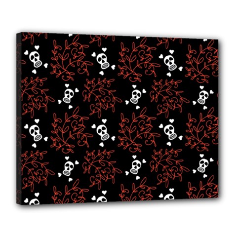 Red Skulls Canvas 20  X 16  (stretched) by Sparkle