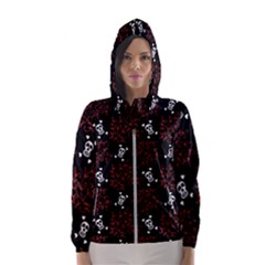 Red Skulls Women s Hooded Windbreaker by Sparkle