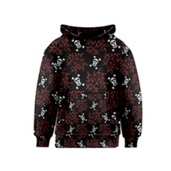 Red Skulls Kids  Pullover Hoodie by Sparkle