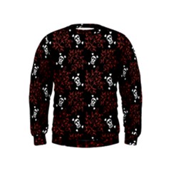 Red Skulls Kids  Sweatshirt by Sparkle