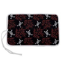 Red Skulls Pen Storage Case (l) by Sparkle