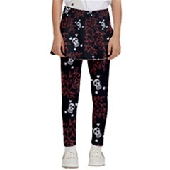 Red Skulls Kids  Skirted Pants