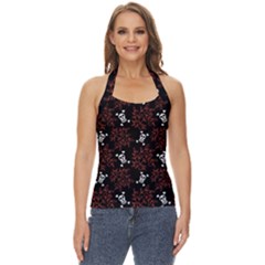 Red Skulls Basic Halter Top by Sparkle