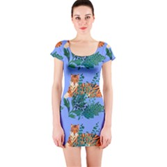 Nature King Short Sleeve Bodycon Dress by Sparkle