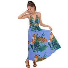 Nature King Backless Maxi Beach Dress by Sparkle