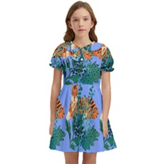 Nature King Kids  Bow Tie Puff Sleeve Dress by Sparkle