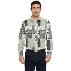 Abstract Pattern Men s Long Sleeve  Shirt