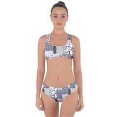 Abstract Pattern Criss Cross Bikini Set by Sparkle