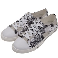 Abstract Pattern Men s Low Top Canvas Sneakers by Sparkle