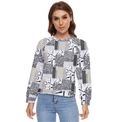 Abstract Pattern Women s Long Sleeve Raglan Tee