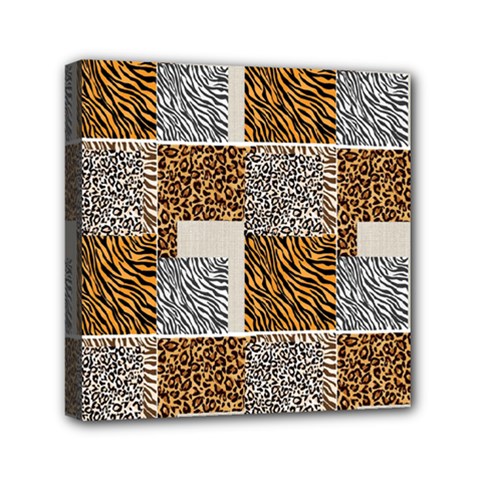 Animal Skin Pattern Mini Canvas 6  X 6  (stretched) by Sparkle