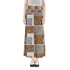 Animal Skin Pattern Full Length Maxi Skirt by Sparkle