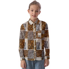 Animal Skin Pattern Kids  Long Sleeve Shirt