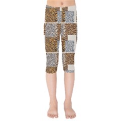 Animal Skin Pattern Kids  Capri Leggings 