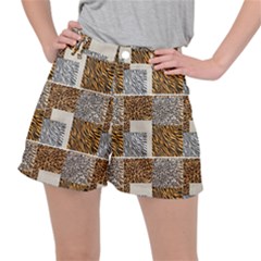 Animal Skin Pattern Ripstop Shorts by Sparkle