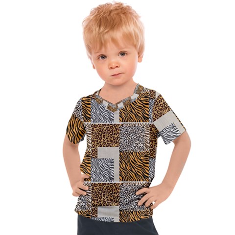 Animal Skin Pattern Kids  Sports Tee by Sparkle