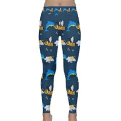 Dolphins Bees Pattern Classic Yoga Leggings by Sparkle