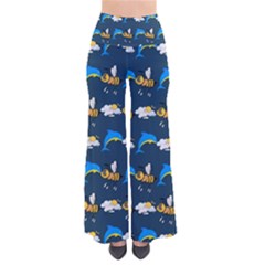 Dolphins Bees Pattern So Vintage Palazzo Pants by Sparkle