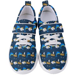 Dolphins Bees Pattern Women s Velcro Strap Shoes by Sparkle