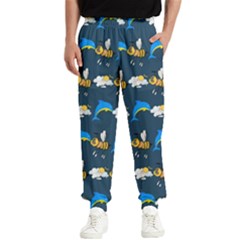 Dolphins Bees Pattern Men s Elastic Waist Pants by Sparkle