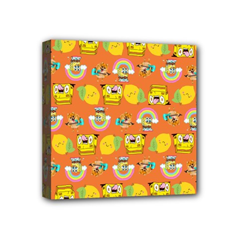 Minionspattern Mini Canvas 4  X 4  (stretched) by Sparkle