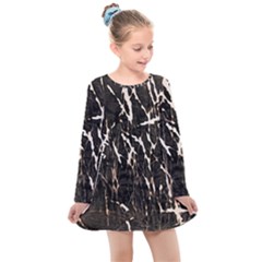 Abstract Light Games 2 Kids  Long Sleeve Dress by DimitriosArt