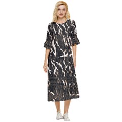 Abstract Light Games 2 Double Cuff Midi Dress by DimitriosArt