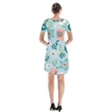 Flower Short Sleeve V-neck Flare Dress View2