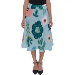 Flower Perfect Length Midi Skirt by zappwaits