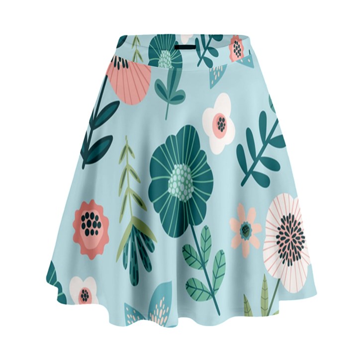 Flower High Waist Skirt