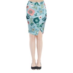 Flower Midi Wrap Pencil Skirt by zappwaits