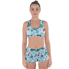 Flower Racerback Boyleg Bikini Set by zappwaits