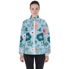 Flower Women s High Neck Windbreaker by zappwaits