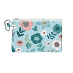 Flower Canvas Cosmetic Bag (medium) by zappwaits