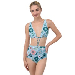 Flower Tied Up Two Piece Swimsuit by zappwaits