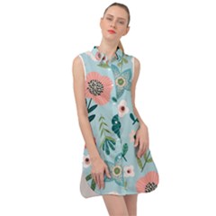 Flower Sleeveless Shirt Dress by zappwaits