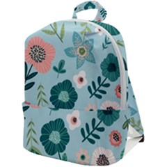 Flower Zip Up Backpack by zappwaits