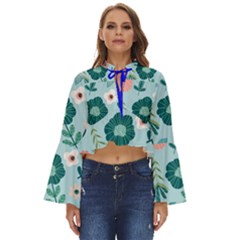 Flower Boho Long Bell Sleeve Top by zappwaits