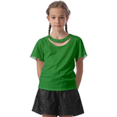 Forest Green Kids  Front Cut Tee