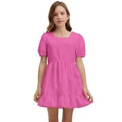 Hot Pink Kids  Short Sleeve Dolly Dress