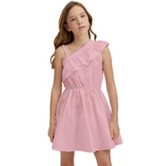 Pink Kids  One Shoulder Party Dress