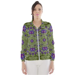 Retro And Tropical Paradise Artwork Women s Windbreaker by pepitasart