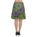 Retro And Tropical Paradise Artwork Chiffon Wrap Front Skirt View2