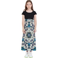 Paradise Flowers And Candle Light Kids  Flared Maxi Skirt by pepitasart